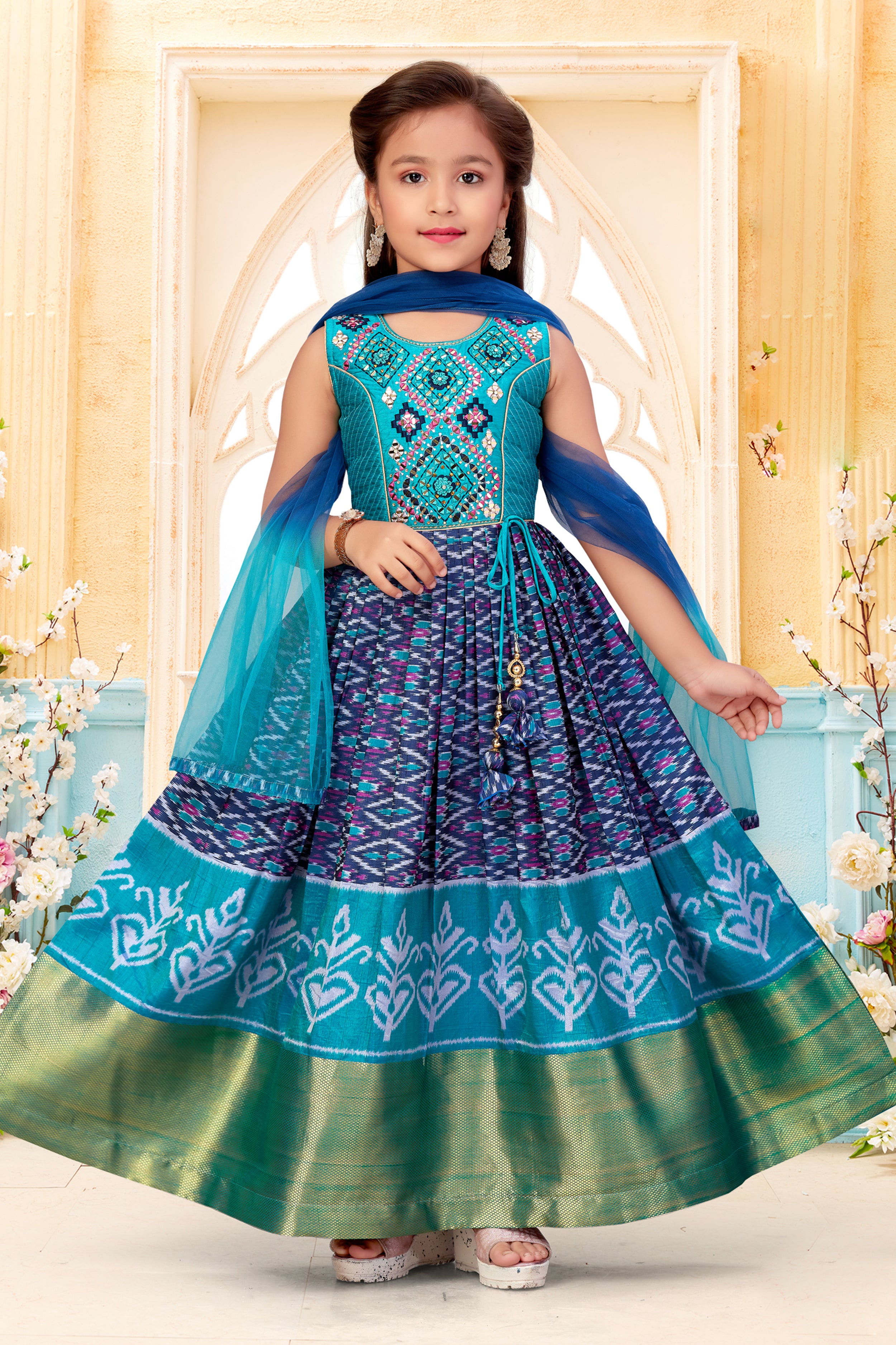 Captivating Wear Teal Blue Color Gown With Dupatta – subhvastra